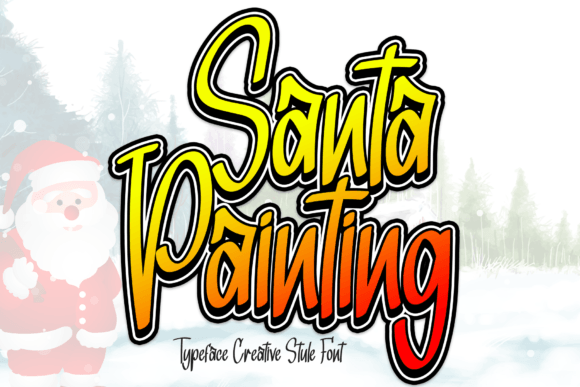 Santa Painting Font: A Modern Handwritten Choice for Digital Brands