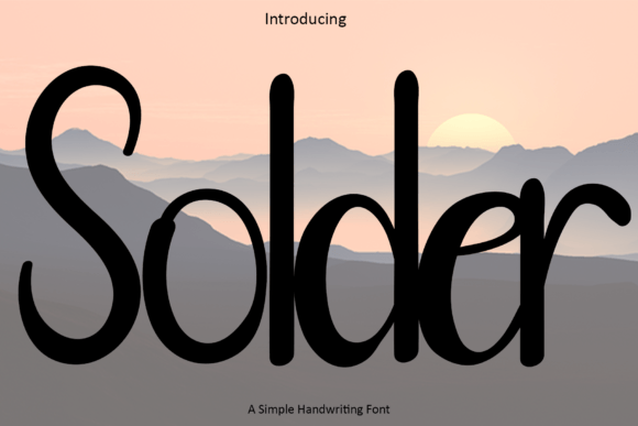 Solder: A Modern Script Font for Digital Designers
